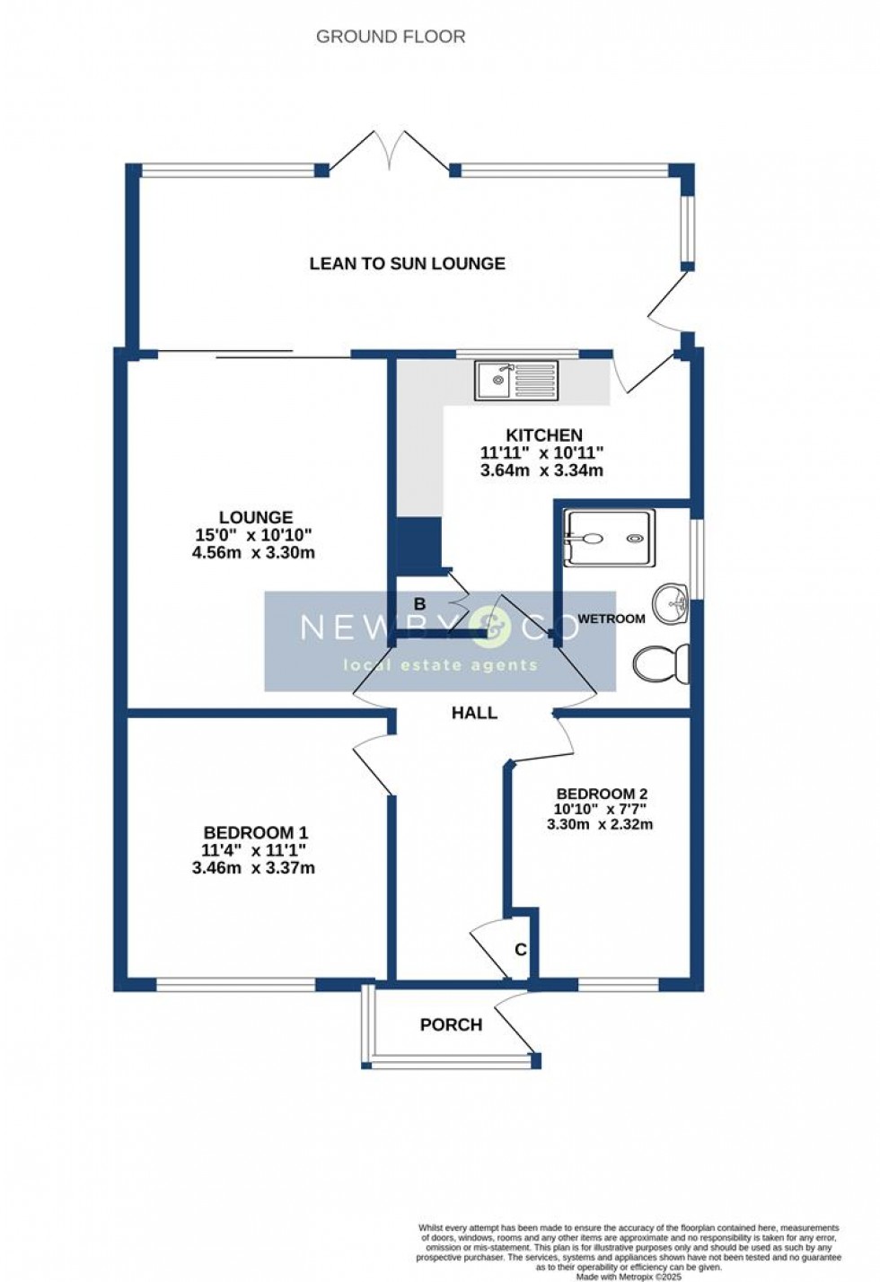 Floorplan for Treasure Close, Glenfield, Leicester