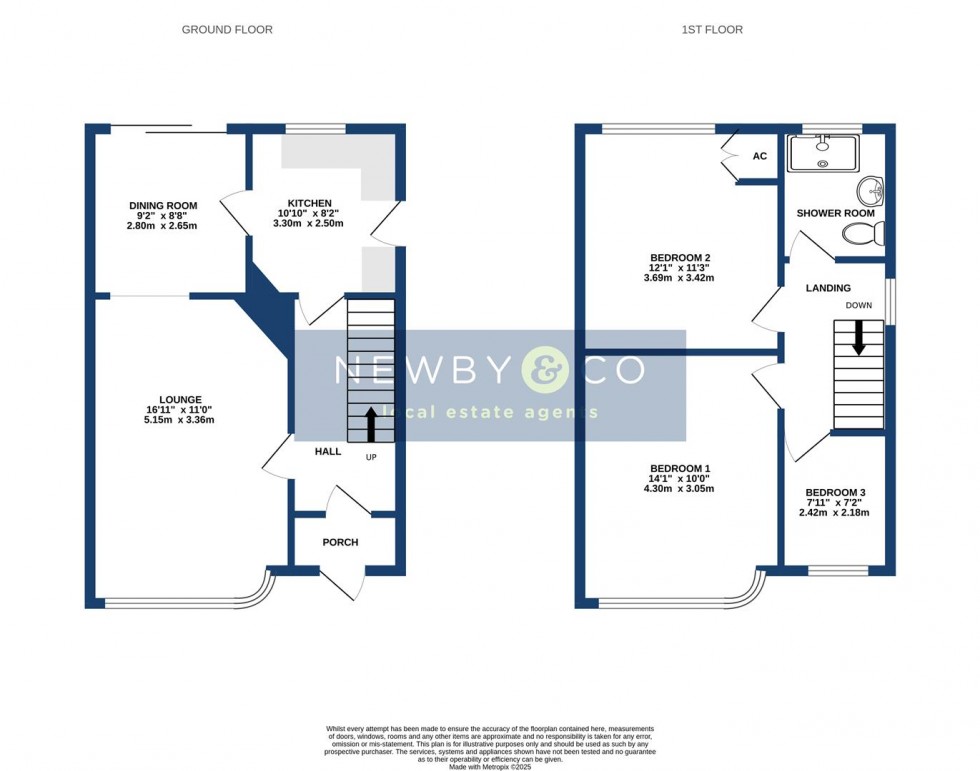 Floorplan for Oakcroft Avenue, Kirby Muxloe, Leicester