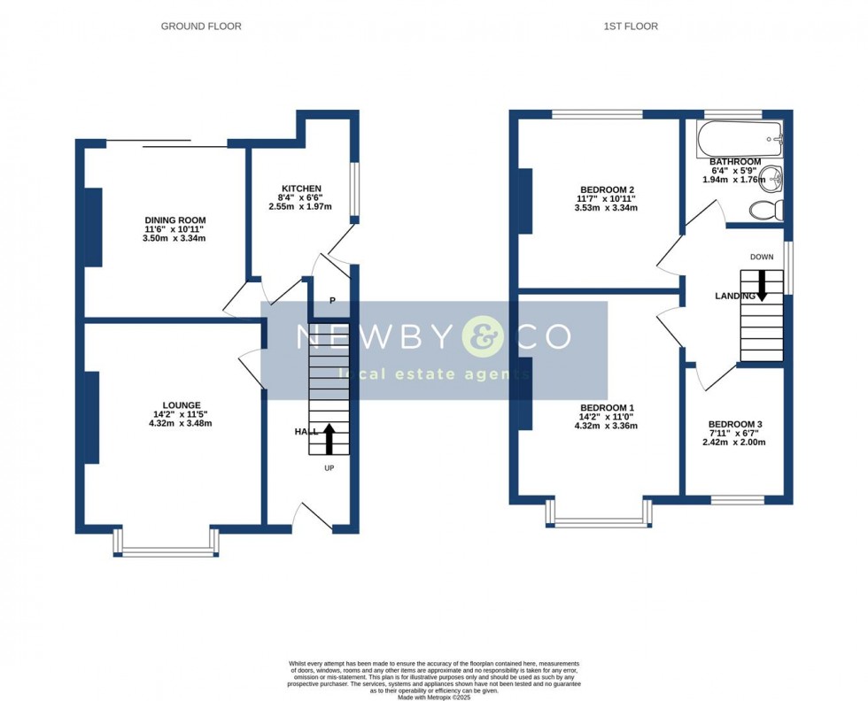 Floorplan for The Meadway, Birstall, Leicester