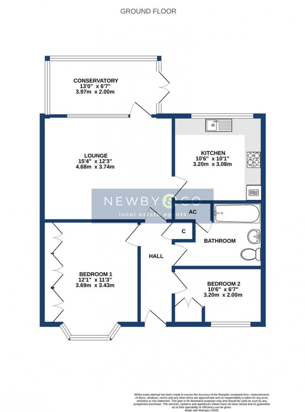 Floorplan for Spinney Drive, Botcheston, Leicester