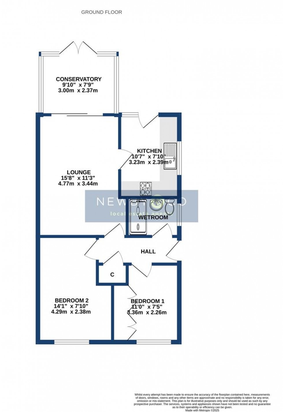 Floorplan for Bramble Close, Glenfield, Leicester