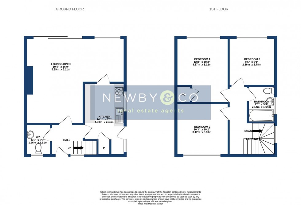 Floorplan for Chestnut Road, Glenfield, Leics