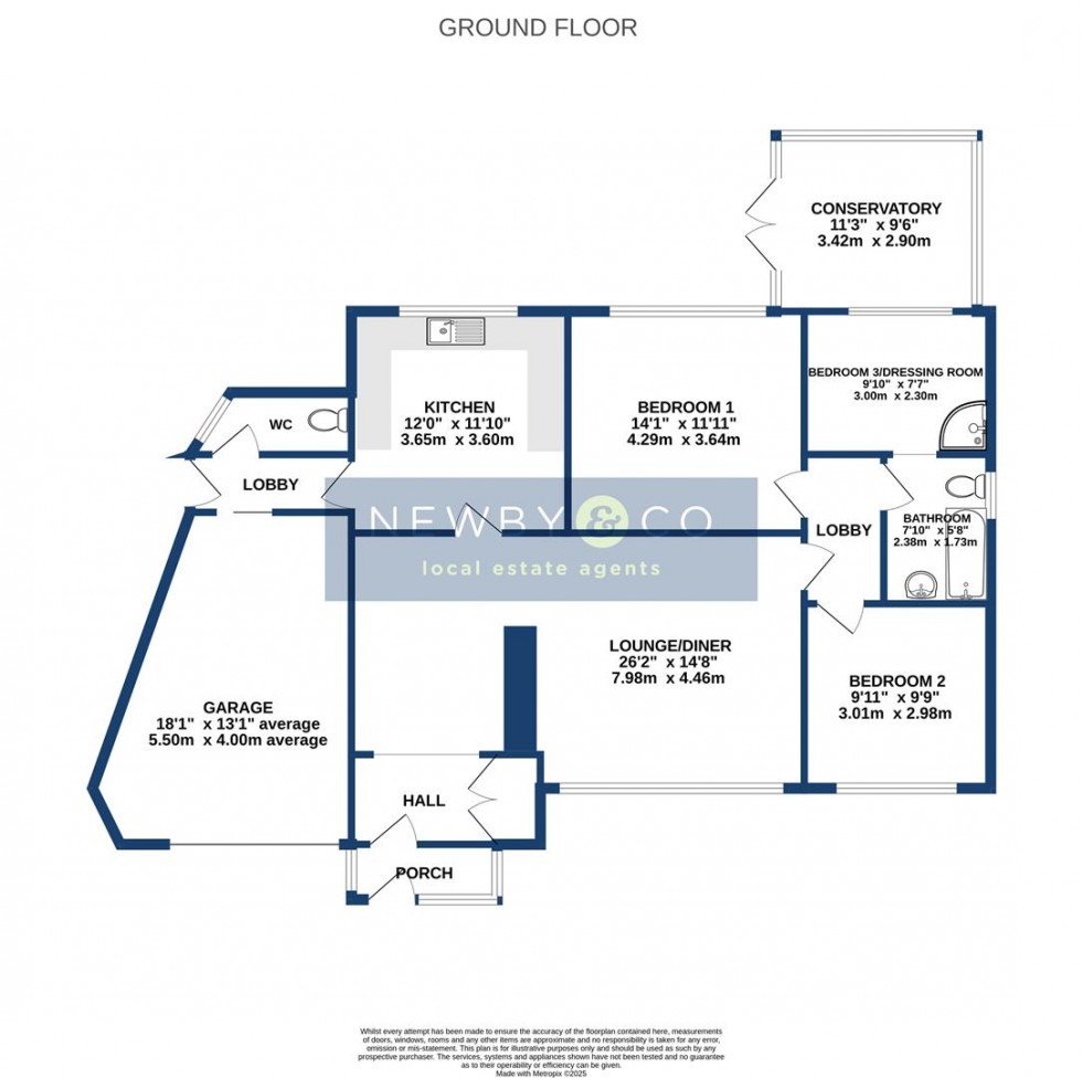 Floorplan for Overdale Avenue, Glenfield, Leicester