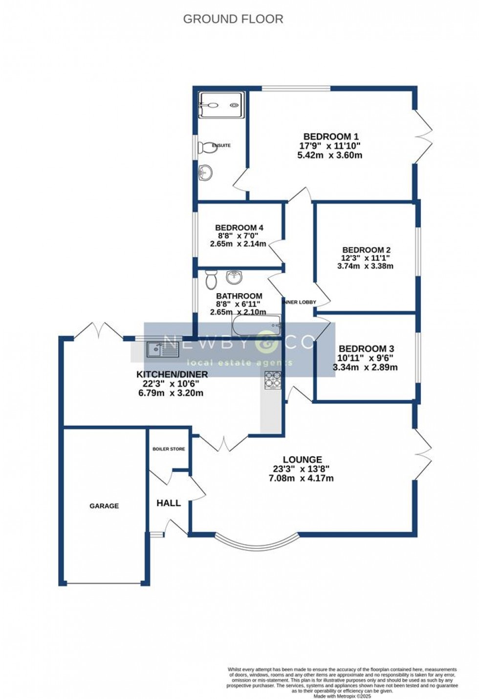 Floorplan for Torcross Close, Glenfield, Leicester