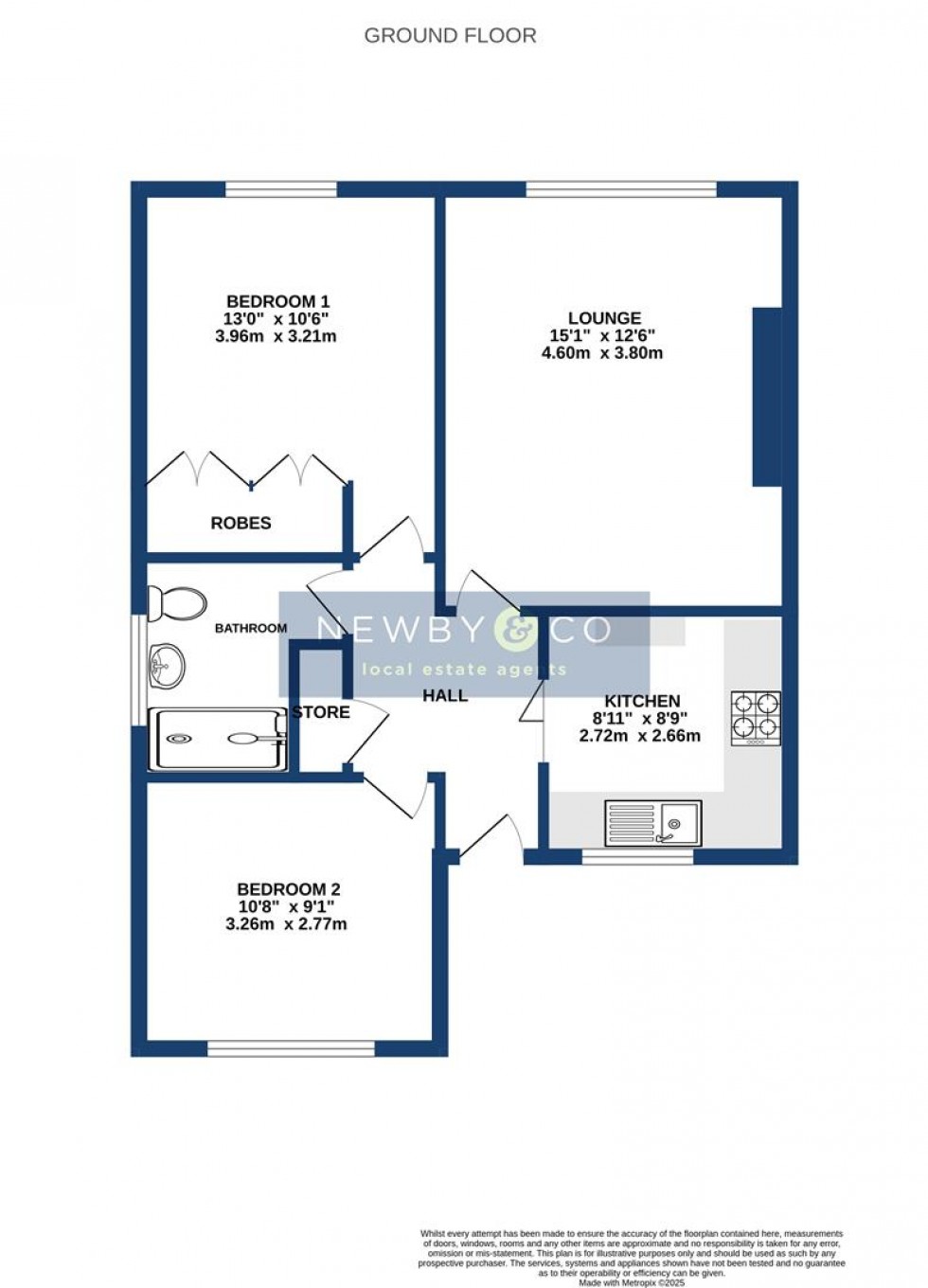 Floorplan for Bursdon Close, Glenfield Border