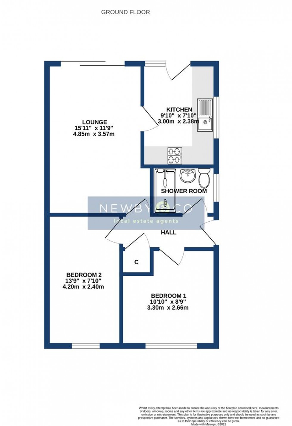 Floorplan for Ernee Close, Glenfield, Leicester