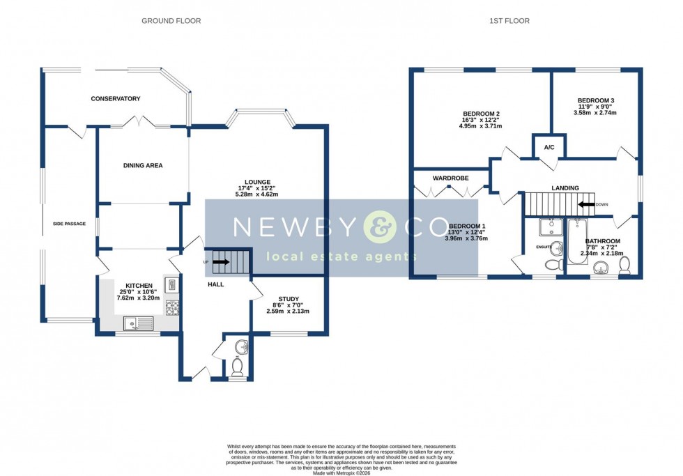 Floorplan for Lynmouth Close, Glenfield, Leicester