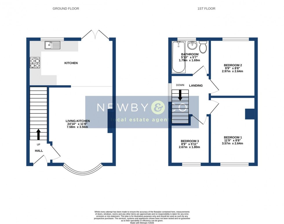 Floorplan for Ledwell Drive, Glenfield, Leicester