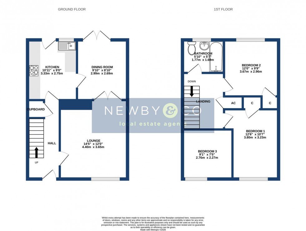 Floorplan for Pickwell Close, New Parks