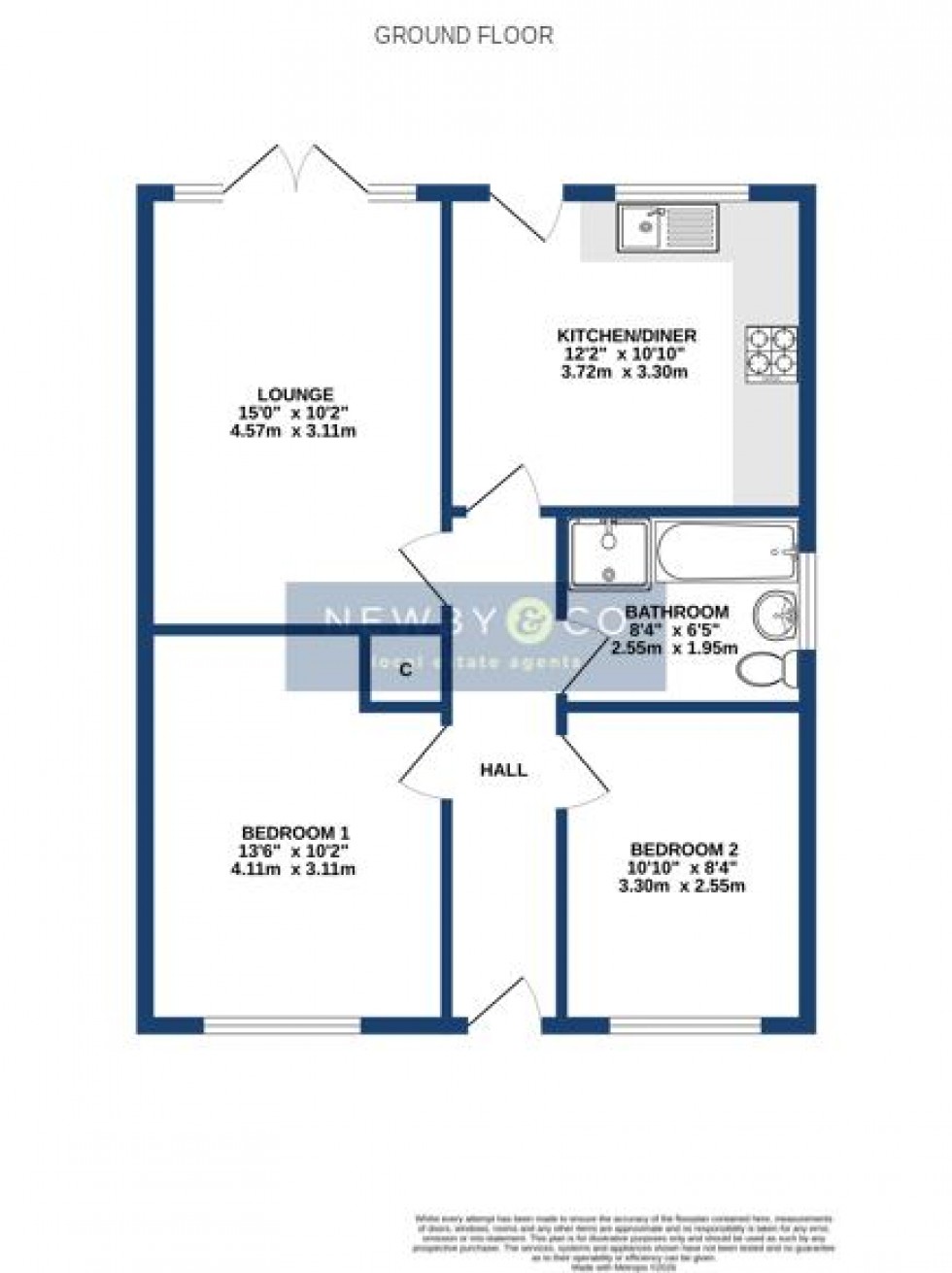 Floorplan for Field Gate Gardens, Glenfield, Leicester