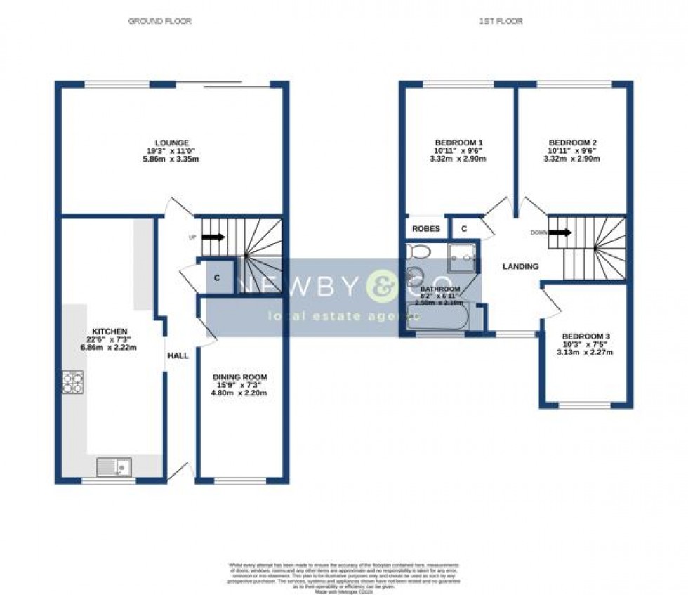 Floorplan for Hudson Close,, Leicester