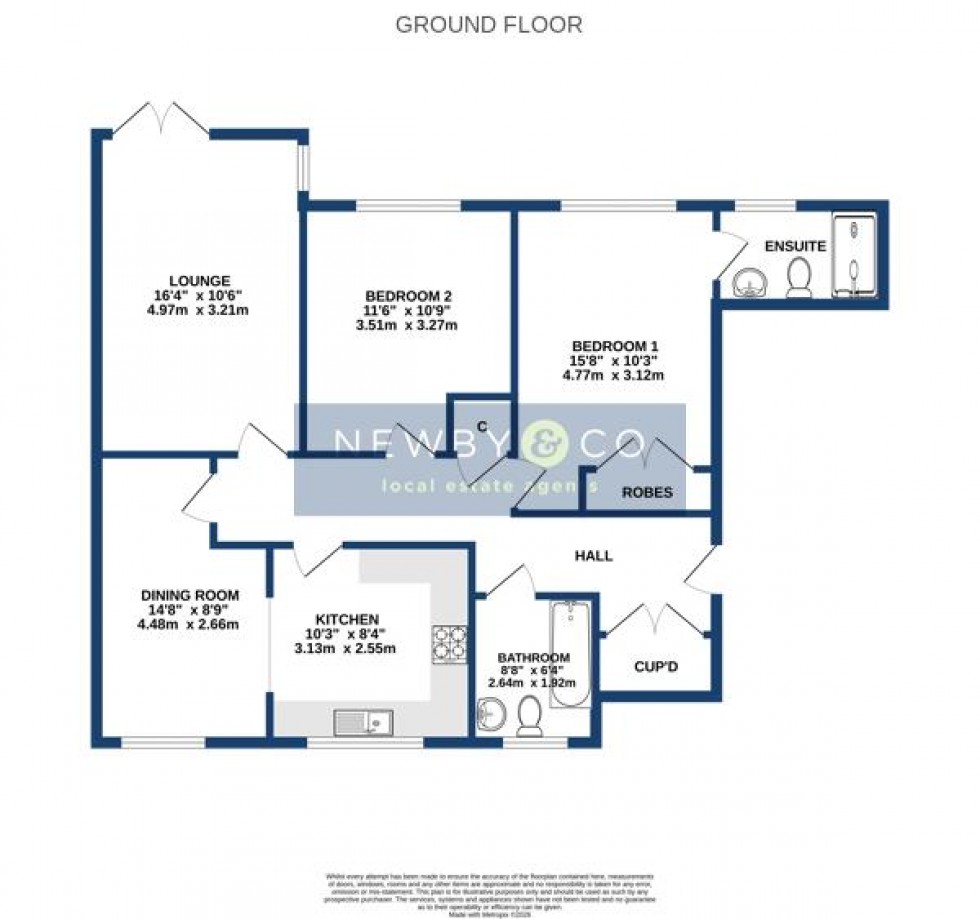 Floorplan for Gynsills Hall, Stelle Way, Glenfield