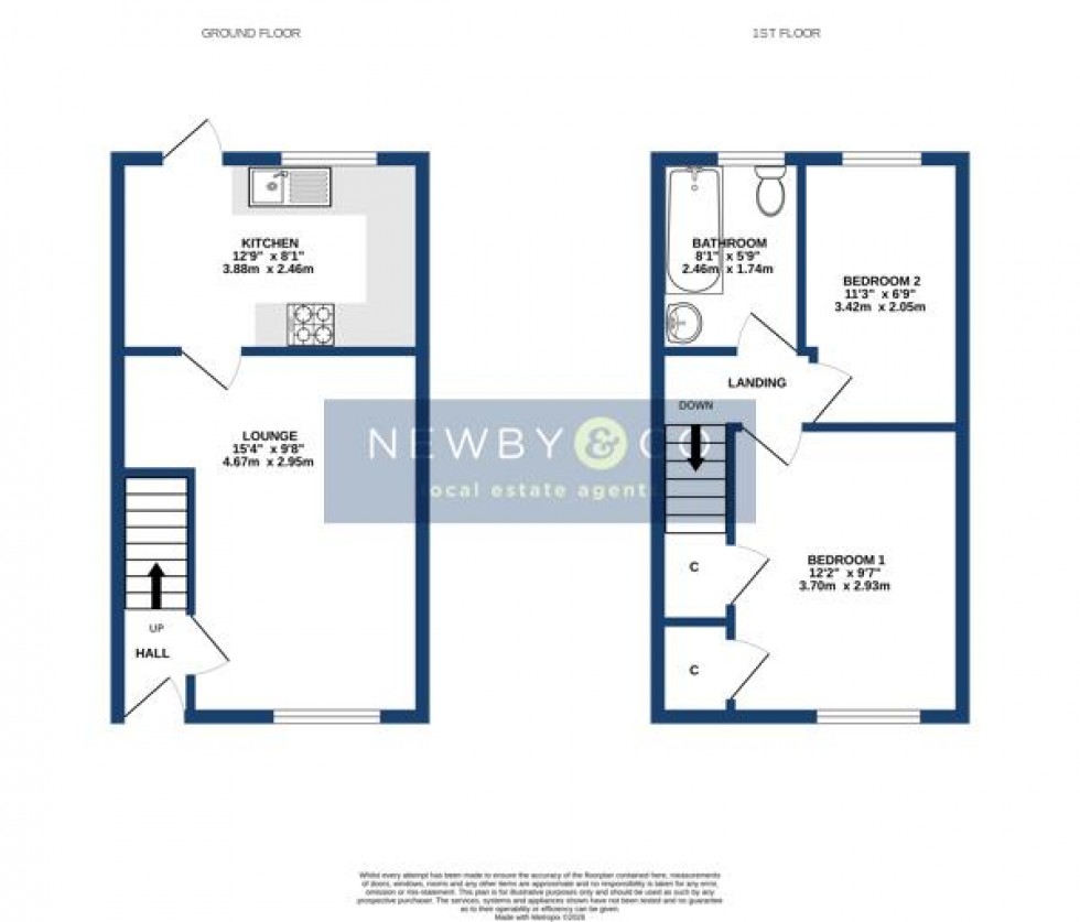 Floorplan for Primrose Way, Kirby Muxloe, Leicester
