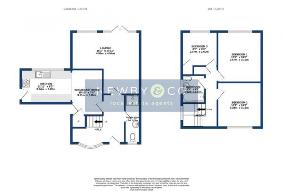 Floorplan for Clovelly Road, Glenfield, Leicester