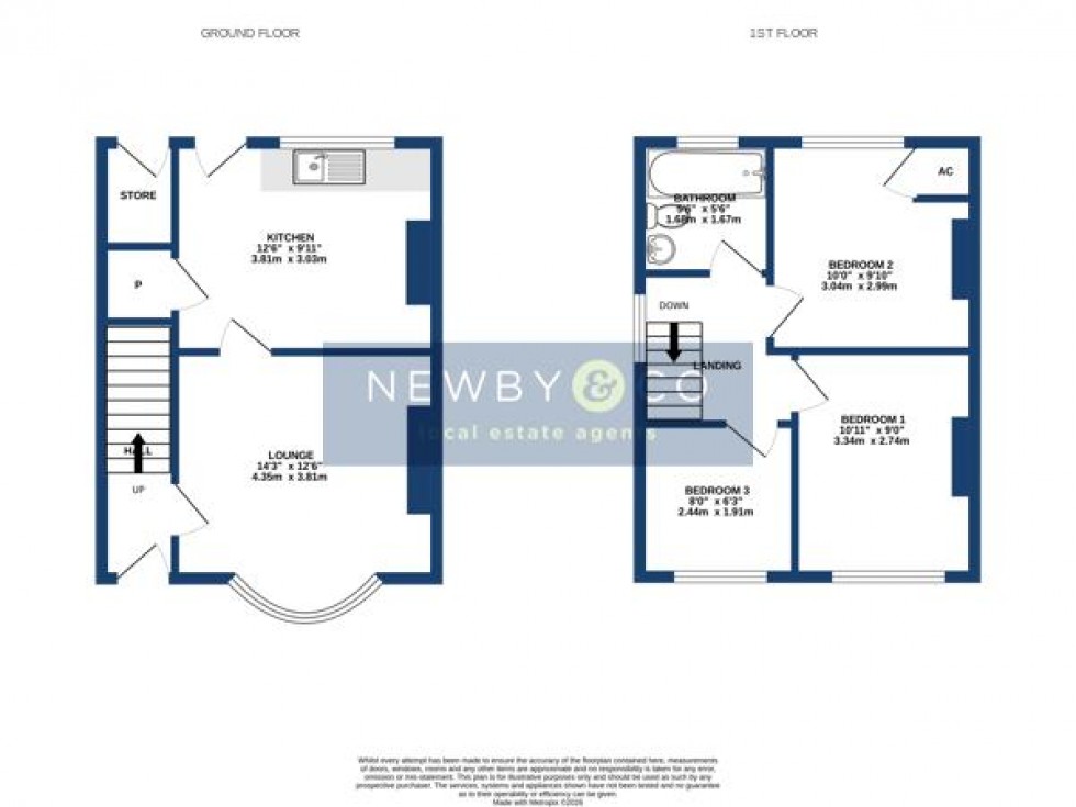 Floorplan for Henley Crescent, Braunstone Town